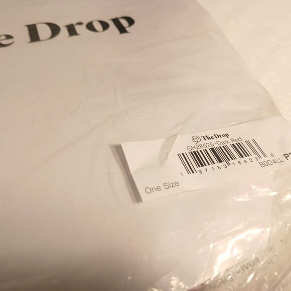 The Drop Crescent Crossbody Top Handle Bag Dark Red Vegan Leather NWT - Picture 11 of 12